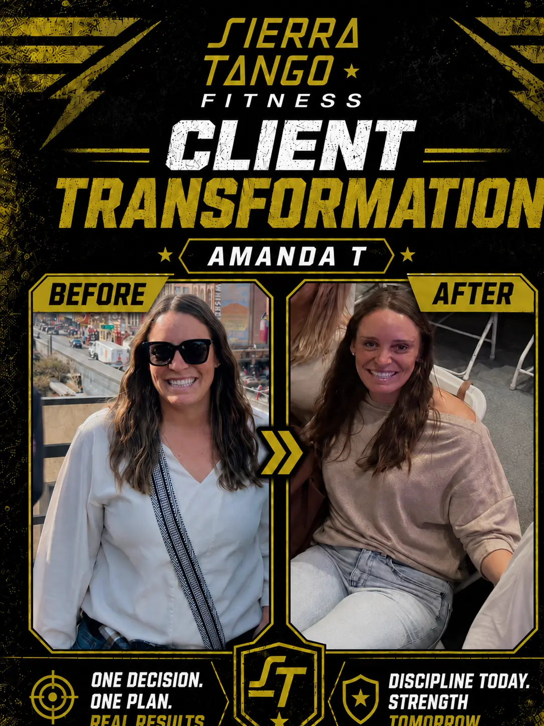 Amanda T. — before and after transformation at Sierra Tango Fitness in Lodi, CA