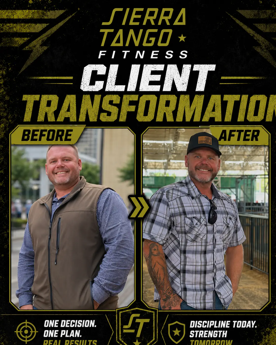 Client Transformation — before and after — before and after transformation at Sierra Tango Fitness in Lodi, CA