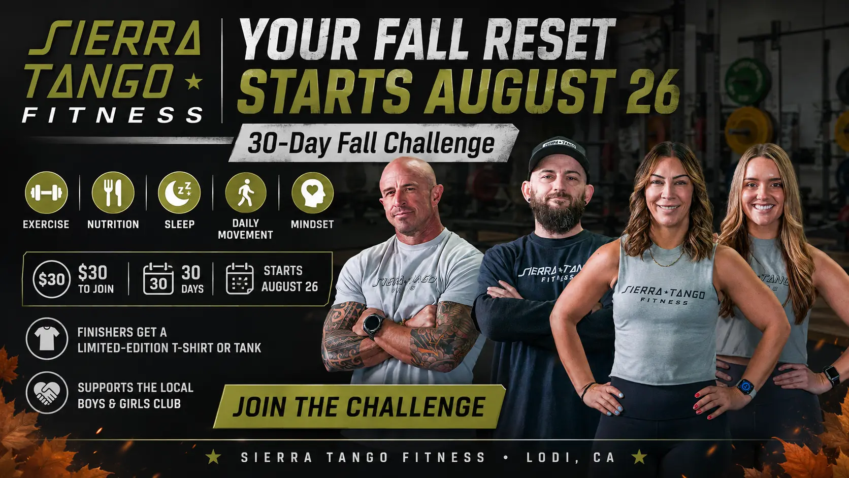 The Sierra Tango 30-Day Fall Challenge: Reset Your Routine This Fall in Lodi