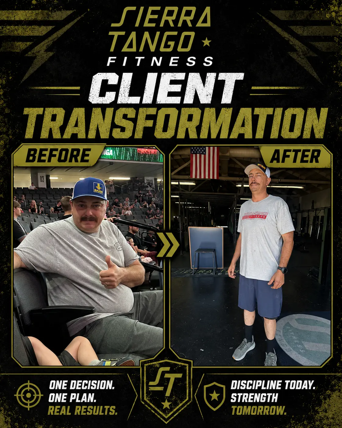 Client Transformation — before and after — before and after transformation at Sierra Tango Fitness in Lodi, CA